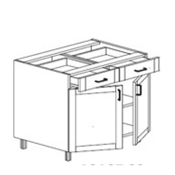 80-as Alsó 2 ajtós 2 fiókos elem