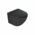 Kép 1/5 - Delos BLM fali rimless WC soft-close ülőkével fekete színben
