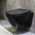 Kép 4/5 - Delos BLM fali rimless WC soft-close ülőkével fekete színben