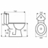 Kép 2/2 - KR61 Sarokba szerelhető monoblokkos WC
