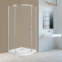 Kép 2/5 - Splash íves zuhanykabin tálcával 79x79x206cm - króm profil, víztiszta üveg