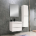 Kép 9/10 - Cube 60 alsó fürdőszobabútor kerámia mosdóval 2 fiókos, magasfényű festett fehér