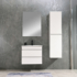 Kép 10/10 - Cube 60 alsó fürdőszobabútor kerámia mosdóval 2 fiókos, magasfényű festett fehér