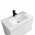 Kép 5/10 - Cube 80 alsó fürdőszobabútor kerámia mosdóval 2 fiókos, magasfényű festett fehér