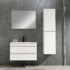 Kép 8/10 - Cube 80 alsó fürdőszobabútor kerámia mosdóval 2 fiókos, magasfényű festett fehér
