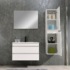 Kép 9/10 - Cube 80 alsó fürdőszobabútor kerámia mosdóval 2 fiókos, magasfényű festett fehér
