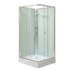 Kép 3/8 - Polo White II szögletes fehér hátfalas zuhanykabin, akril zuhanytálcával, 90x90x195 cm-es méretben